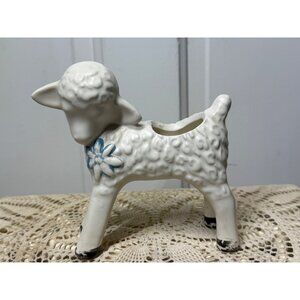 Vintage 1950s Lamb Sheep Planter Ceramic Vase